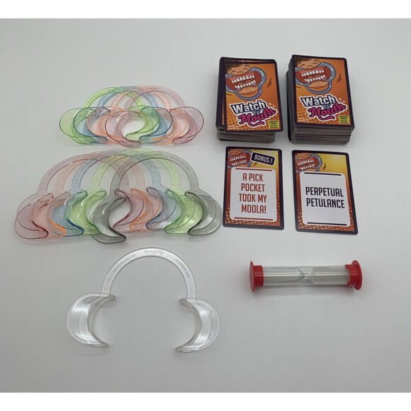 Watch Ya Mouth Party Game Complete 10 Colored Mouth Pieces 6 Large 4 Small - Picture 8 of 8